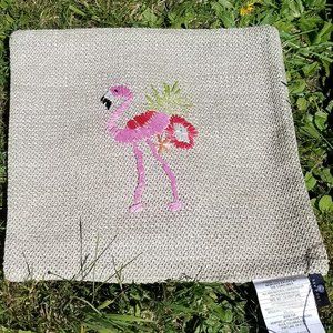 2 PC SET SLIP COVERS FLAMINGO 18"